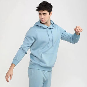 Sweat à capuche en coton uni avec logo personnalisé, tricot de haute qualité, polaire respirant, lourd, sweat à capuche d'hiver, logo sur le devant, unisexe - Product Image 1