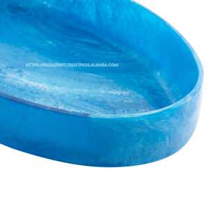 Cuencos para servir de resina pulida hechos a mano, cuencos redondos de gran tamaño para ensaladas de frutas en varios colores, alta calidad para fiestas, cajas de cartón empaquetadas - Product Image 3