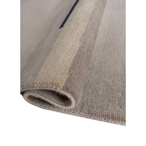 Alfombra de Lana Anudada a Mano Sthir, Gris y Negra, con Patrón Abstracto, Estilo Boho, para Dormitorio, Sala de Estar, AIWL-3010, Rectangular, para Pasillo o Habitación - Product Image 2