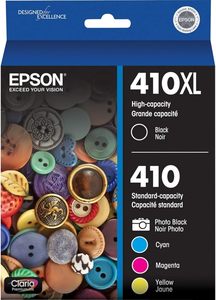 Epson 410 Claria mực cao cấp công suất cao màu đen & màu tiêu chuẩn Hộp mực Combo Gói T410XL-BCS làm việc với biểu thức cao cấp - Product Image 2