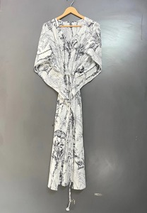 ชุดเดรส caftan ยาวถึงเข่าเซ็กซี่พิมพ์ลายป่าสีชมพูสำหรับคุณแม่ผ้าคลุมชุดนอนชุดเดรสยาวถึงเข่าชุดเดรสยาวคลุมชายหาดของขวัญแบบอินเดีย - Product Image 6