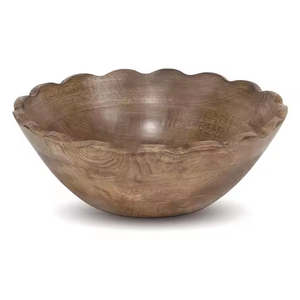 Eco Friendly Wood <b>Bowl</b> Fruit Salad <b>Bowl</b> <b>Large</b> Decorative Wooden Centerpiece <b>Serving</b> <b>Bowl</b> free by tradebit - Product Image 1