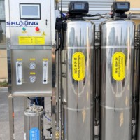 Système de traitement d'eau par osmose inverse 4040, ligne de préfiltration complète en acier inoxydable 2000 LPH, machine de traitement d'eau