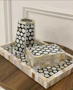 Ensemble de brûleur à bakhoor aromatique en résine nacre pour les cadeaux du Ramadan et de l'Aïd, design du Moyen-Orient par Craft Emporium Exports - Product Image 3