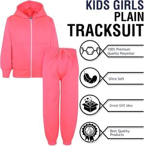Customized Tracksuit Hoodie with Sports Joggers <b>Jogging</b> Sweatpants Activewear Set Children Girls - Product Image 2