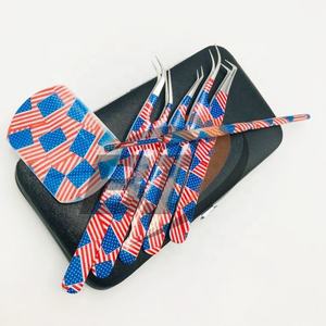 แหนบต่อขนตาแบบมืออาชีพทำจากสแตนเลสญี่ปุ่นพิมพ์ลายได้อย่างยั่งยืนด้ามจับแข็งแรงทนทานขายส่ง - Product Image 6