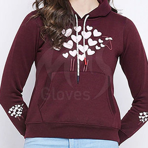 Sweats à capuche personnalisés de haute qualité pour femmes à vendre en gros Lady Pullover Hoodies - Product Image 2