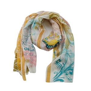 Floral Printed Pattern 100%Cotton Modal Creative Design Extremely soft texture with soft touch scarf for women scarves & shawls