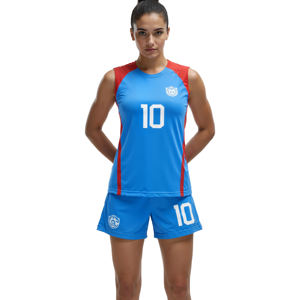 Nuevo diseño, camiseta de voleibol con logotipo personalizado, ropa deportiva ajustada por sublimación, uniformes de voleibol transpirables de secado rápido para mujer - Product Image 6