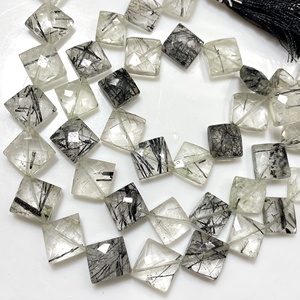 Rutile noir facettes cerf-volant forme Briolette perles naturel rutile fantaisie forme perles en gros pour la fabrication de bijoux - Product Image 6