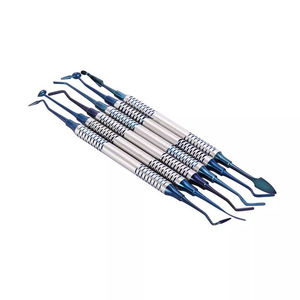 6pcs Complete Dental Spatula <b>Kit</b> with Titanium Coated Ergonomic Handles Manual Dental Equipment for <b>Resin</b> Filling CE Approved - Product Image 1