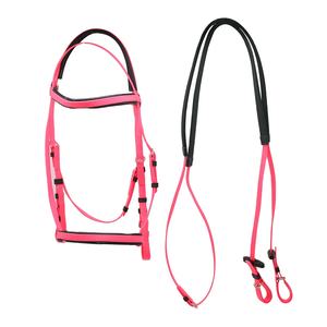 Vente en gros d'équipement de cheval de haute qualité muserolle simple bride et rênes de cheval pour les courses d'équitation - Product Image 6