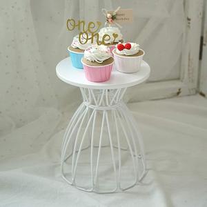 Top Selling White Metal Frame <b>Cake</b> <b>Stand</b> with Round wooden top Hotel and Restaurant Usage <b>Cake</b> Tools for Party Decor <b>Cake</b> <b>Stand</b> - Product Image 5