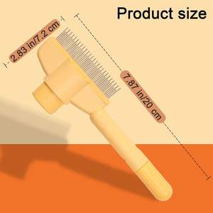 Peine Autolimpiante para Perros y Gatos, Dientes de Acero Inoxidable, Botón de Liberación Fácil, Eliminación Segura del Pelo de Mascotas, Aseo, Desenredado - Product Image 2