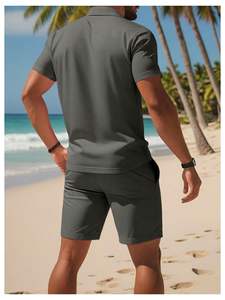 Ensemble de t-shirts en coton Ensemble de polos Vêtements décontractés polyvalents Ensemble de t-shirts en coton respirant de haute qualité de luxe - Product Image 2