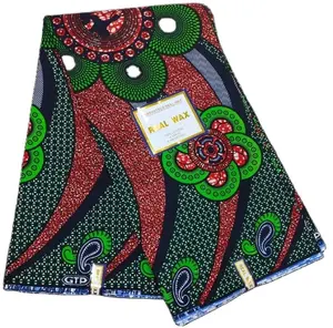 The Latest Anti Bacteria African Ankara Fabric 100% Cotton Wax Floral Print Real Dutch Fabric For Kenya Women Wedding Party Wear