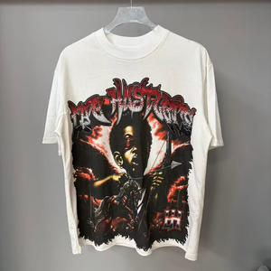 T-shirt à manches courtes pour homme en coton avec imprimé diamant aquatique, style streetwear américain, collection Life Hustlers, vente en gros - Product Image 1