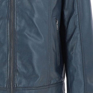 Chaqueta Bomber de Cuero y Lona de Alta Calidad con Logotipo Personalizado 2025, Cierre de Cremallera Frontal Impermeable para Hombre, Primavera, Directo de Fábrica - Product Image 6