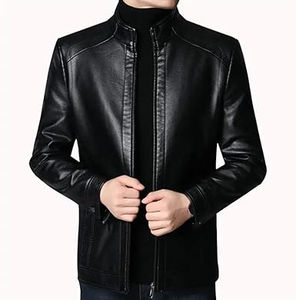 Top vente hommes hiver veste en cuir de mouton Pakistan meilleure qualité hommes hiver vestes en cuir confortable en gros personnalisé - Product Image 5