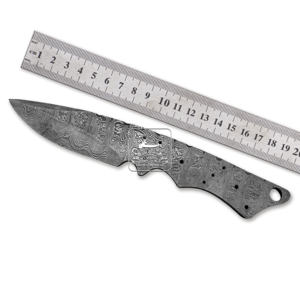 Hojas de Cuchillo de Acero de Damasco Hechas a Mano, 192 Capas, Espiga Completa, para Caza, Actividades al Aire Libre, Diseño de Gota de Lluvia, 58-62 HRC - Product Image 2