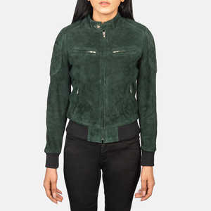 Veste en cuir automne-hiver personnalisée pour femmes avec col tournant solide manches complètes et doublure en satin respirant - Product Image 2