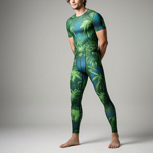 Bodybuilder Sublimation Leggings Hommes Jungle Graphic Print Compression Legging Workout Fitness Wear Sublimation Pantalon Hommes - Product Image 4