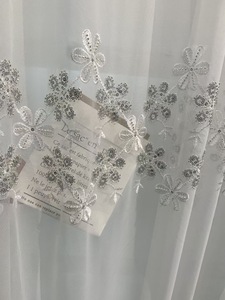 Trọng Lượng Nhẹ Thêu Sheer Rèm Chất Liệu Cuộn Vải Cho Rèm Giá Rẻ Giá Voile Nhà Dệt Vải - Product Image 3