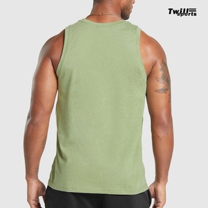 Nouveauté 2026 – Débardeurs de sport personnalisés en twill pour hommes, coupe ajustée, en polyester/coton, séchage rapide – Vente en gros - Product Image 5