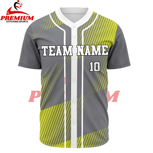 Maillots de baseball et de softball personnalisés, respirants, 100% polyester, évacuation de l'humidité, séchage rapide, impression par transfert thermique, col en V, unisexe - Product Image 3