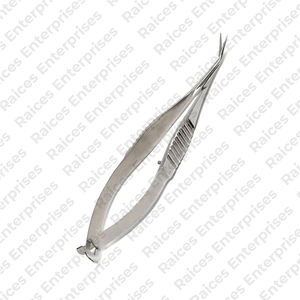 Ciseaux de capsulotomie en acier inoxydable réutilisables avec embouts inclinés Instrument médical Capsulotomie ophtalmique pour les yeux Ciseaux de Vanna - Product Image 4