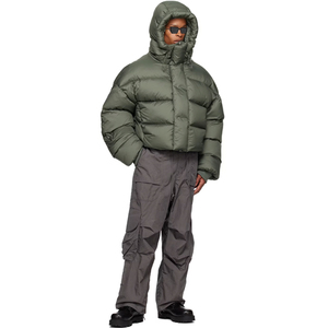 Chaqueta acolchada corta acolchada ligera Alpine Nest para hombre, chaqueta holgada de gran tamaño con capucha para invierno, estilo High Street - Product Image 5