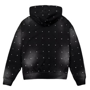 Best High Quality Wholesale Factory Custom Rhinestone Unisex Eco-Friendly Winter <b>Hoodies</b> <b>Fleece</b> 100% Cotton Custom Logo Design - Product Image 4