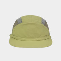 Casquette de camping d'extérieur unisexe personnalisée en nylon non structuré, 5 panneaux, imperméable, en maille, réglable, séchage rapide, légère et respirante