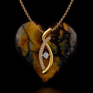 Pendentif charme infini en argent sterling 925 plaqué or Kanta Gems, pavé de CZ, élégant, minimaliste, collier chrétien unisexe - Product Image 1