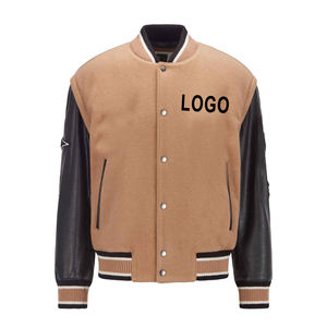 College Baseball veste pour hommes Chenille broderie lettre patchs manches en cuir Letterman Baseball Varsity veste pour hommes - Product Image 6
