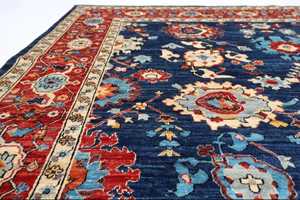 Tapis en laine afghane noué à la main mamelouk 10 'x 10' taille personnalisable teinture végétale fine pour le salon - Product Image 4