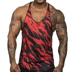 Débardeur de gym pour hommes respirant athlétique Stringer solide dos nageur entraînement Fitness musculation entraînement musculaire en gros tricoté - Product Image 1