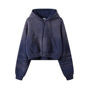 Venta al por mayor 100% algodón francés Terry Sudadera con capucha recortada de gran tamaño bordada a granel en blanco personalizado para el invierno DDP envío - Product Image 5