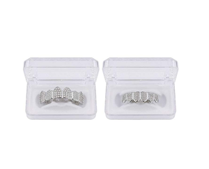 Grillz de diamante helado hecho a mano de alta calidad para dientes, joyería de oro y plata de primera calidad a los mejores precios - Product Image 3