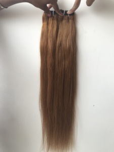 Color 27 rubia miel cruda pelo brasileño recto 100% paquetes de cabello humano 10-26 pulgadas Remy sin procesar extensiones de trama de cabello humano - Product Image 5