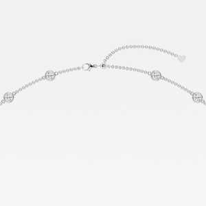 Collier de luxe en diamant rond de 400 carats cultivé en laboratoire, en or blanc 14 carats, bijoux fins faits à la main - Product Image 4