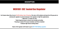 Régulateur de gaz CO2 chauffé DEM WEH1001 pour soudage MIG TIG