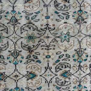 Alfombra Vintage, Alfombra Turca de 3.8x7.7 pies, Alfombra de Lana Azul - Product Image 4