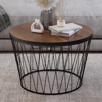 Table basse dorée de style moderne avec dessus de table en marbre blanc Table d'appoint pour canapé Tables centrales pour salon