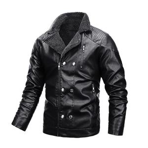 Vente en gros blouson bombardier en peau de mouton véritable Oem Blouson en cuir de moto pour homme Blouson en cuir pour homme multicolore - Product Image 1