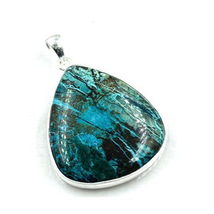 Azurite Gemstone Diamond Pendant Abstract Artistry Sterling Silver 925 Collection de pendentifs de charme uniques - Product Image 4