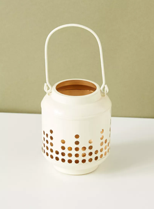 Superventas, diseño de recorte de Metal blanco y dorado, linterna de vela marroquí, soporte de Pilar, decoraciones para el hogar, regalos de temporada - Product Image 2