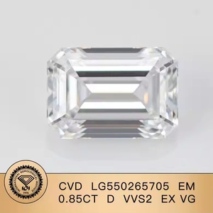 Diamant de laboratoire taille émeraude 3 carats couleur D clarté VVS2 certifié IGI pour la fabrication de bijoux - Product Image 2