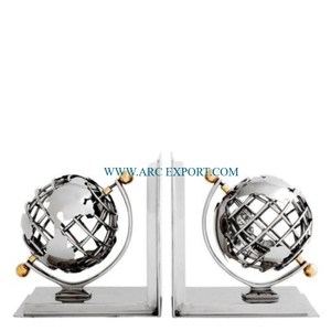 Conception avantageuse faite à la main plaqué or Table décoration maison serre-livres qualité supérieure bureau Document tenant serre-livres - Product Image 4