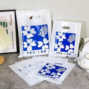 Recycler Usine Logo Personnalisé Imprimé Épicerie Pli <span class=keywords><strong>LDPE</strong></span> En <span class=keywords><strong>Plastique</strong></span> Découpé Poignée Au Détail Carry Shopping Sacs D'emballage - Product Image 3